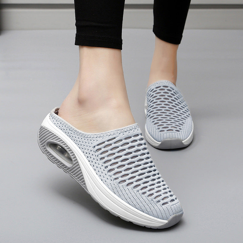 Mesh Mesh Slip-on Large Size Double-sided Slippers