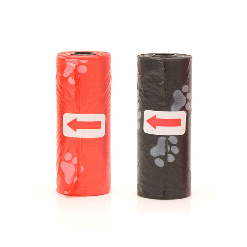 Disposable Pet Poop Bags with leash clip and Bone Bag Dispenser