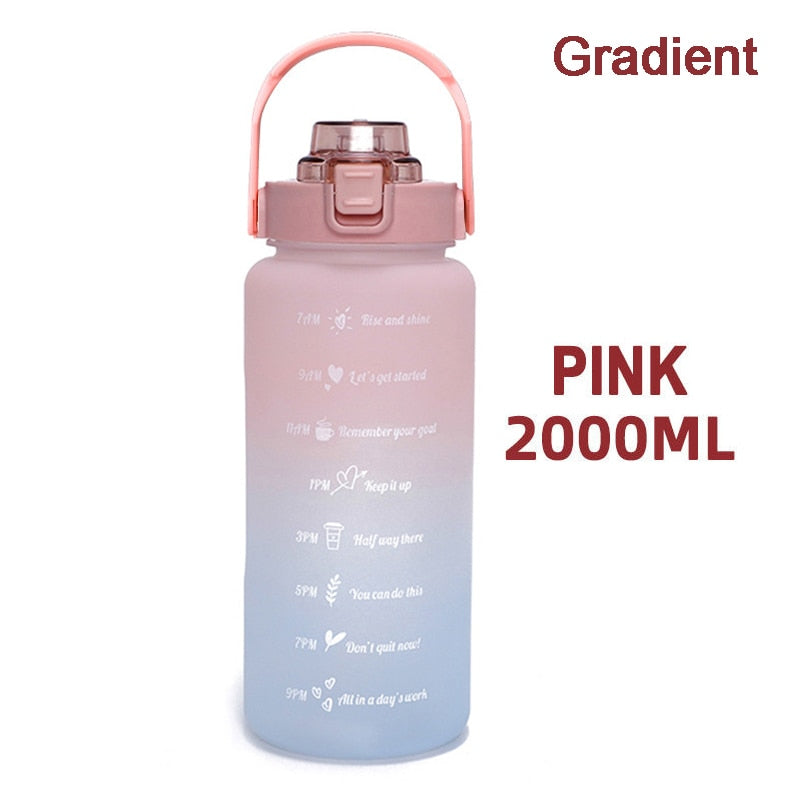 Motivational Kawaii Water Bottle (2 Liters)