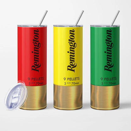 20oz Shotgun Shell Style Straw Thermos Cup Stainless Steel Insulated Tumbler,Reusable Water Bottle,Car Driver Vacuum Coffee Cup