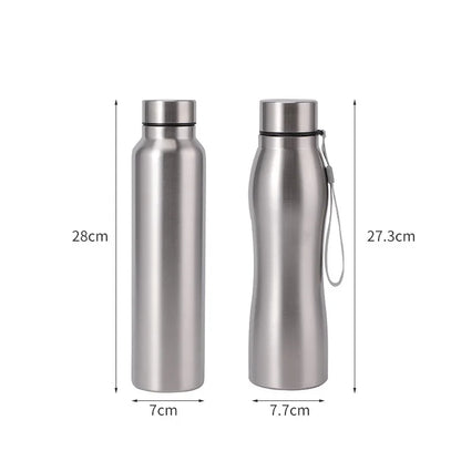 High Quality 1000ml Stainless Steel Sport Water Bottle Single-layer Rugged Water Cup Metal Flask Drinkware Camping Sports Gym