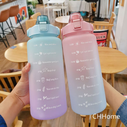 Motivational Kawaii Water Bottle (2 Liters)