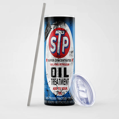 20oz Oil Can Tumbler, Truck and OilVintage STP Oil Treatment Mug - Unique Mechanic's Gift