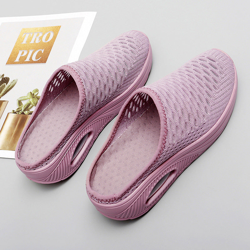 Mesh Mesh Slip-on Large Size Double-sided Slippers