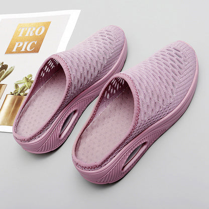 Mesh Mesh Slip-on Large Size Double-sided Slippers