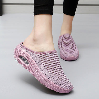 Mesh Mesh Slip-on Large Size Double-sided Slippers